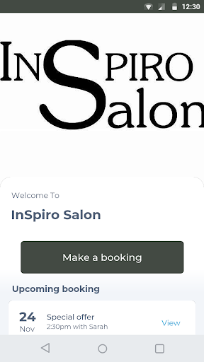 Android application InSpiro Salon screenshort