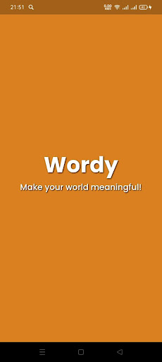 Android application Wordy screenshort