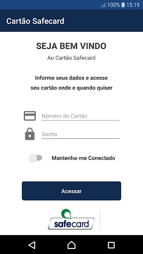 Android application Cartão Safecard screenshort