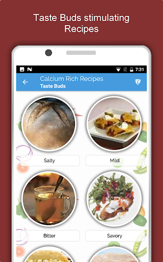 Screenshot of Calcium Rich Food Recipes