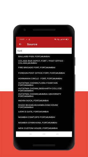 Mumbai Local Bus - Live Timing Screen 3