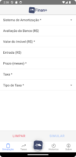 Android application Finan+ screenshort
