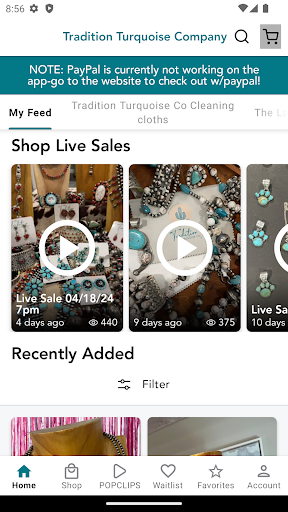Android application Tradition Turquoise Company screenshort