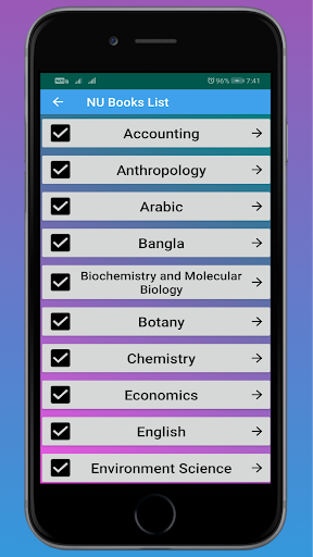 National University Books List