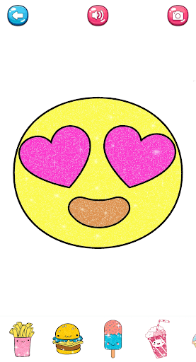 Glitter Emoji Coloring Book