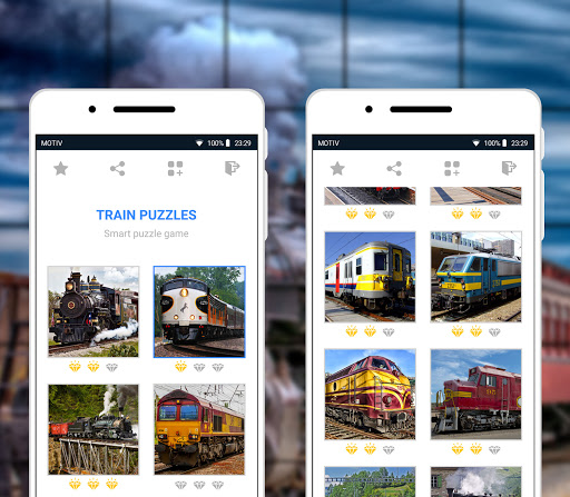 Jigsaw Train Mosaic Puzzles