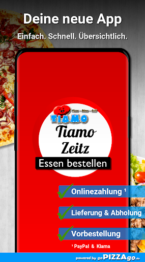 Android application Tiamo Pizza Döner Grill Zeitz screenshort