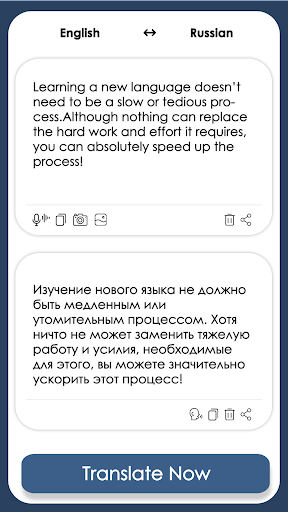 Android application English Russian Translator screenshort