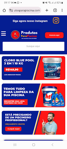 Android application Produtos para Piscina screenshort