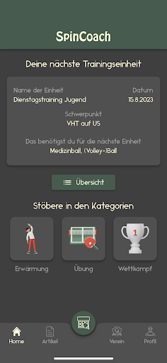 Android application SpinCoach screenshort