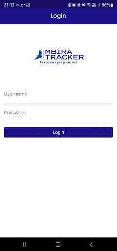 Android application Mbira Tracker screenshort