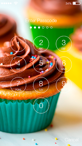 Candy Sweet Cupcake ScreenLock