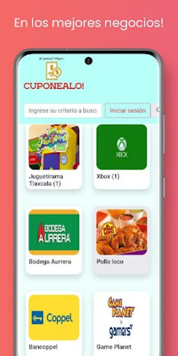 Android application Cuponealo screenshort