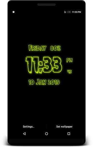 Tattoo Digital Clock Live Wp Screen 2