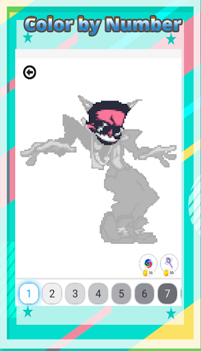 Friday Pixel Art ColorbyNumber Screen 2