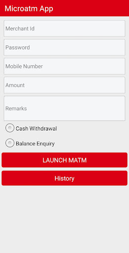 Micro ATM Service Screen 2