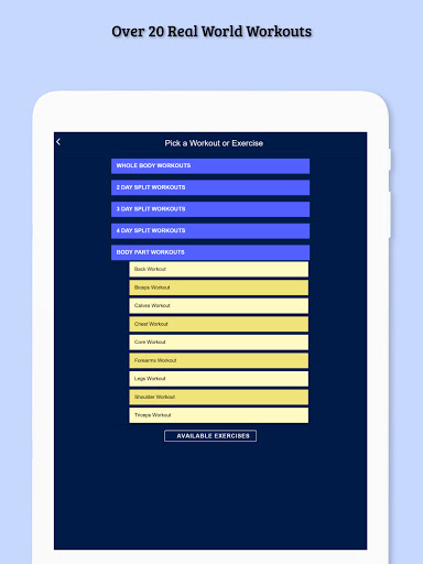 Muscle Building and Toning Workouts and Tracker