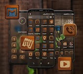 screenshot of Wooden Launcher Theme