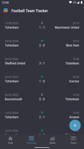 Football Team Tracker Screen 2
