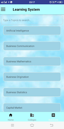 Learning system College Question Papers
