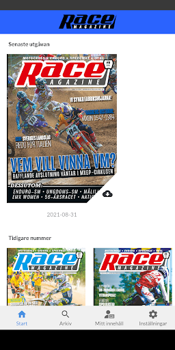 Android application Race Magazine screenshort