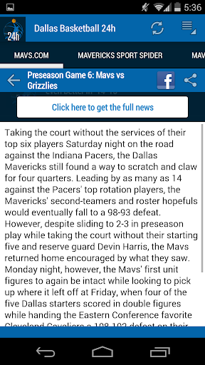 Dallas Basketball 24h Screen 3