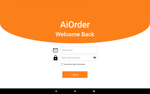 Android application AiOrder POS screenshort