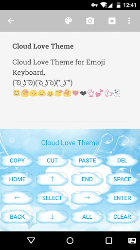 Cloud Love Emoji Keyboard Skin