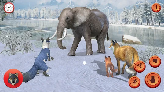 オオカミの生活野生シミュレータゲーム