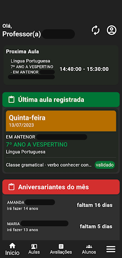 Android application Diário do Professor PEGE screenshort