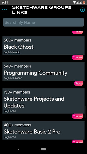 Sketchware Group Links Screen 2