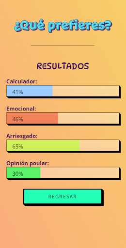 Android application ¿Qué Prefieres? En español screenshort
