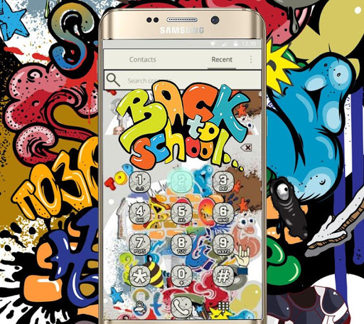 The theme of neon fashion graffiti