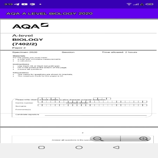 AQA A-Level Biology