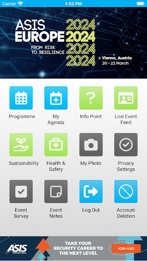 Android application ASIS Europe 2024 screenshort