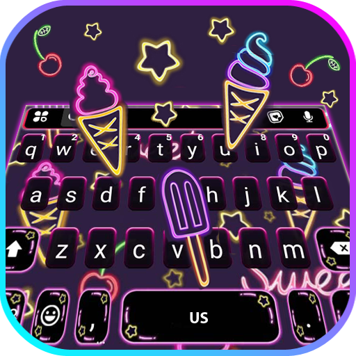 Neon Doodle Keyboard Theme logo