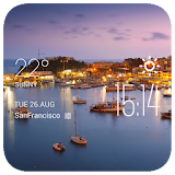 Piraeus weather widget/clock icon