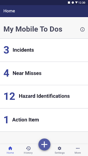 Android application EHS Mgmt screenshort