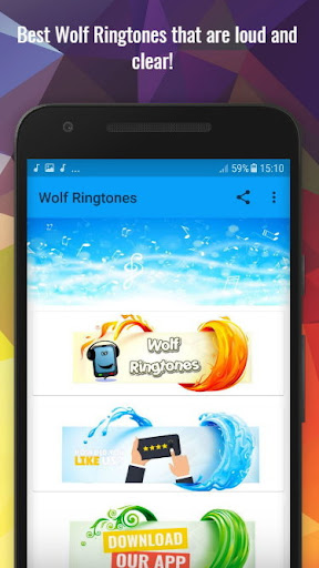 Android application Wolf Ringtones screenshort