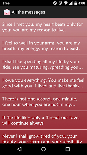 Love Messages SMS Screen 2