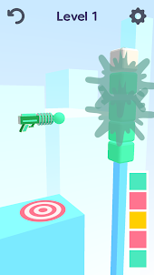 Paint Gun 3D - cube pile stack