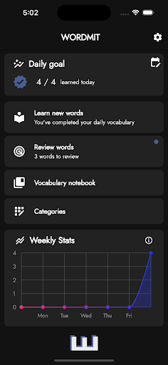 Android application Wordmit – Learn English Words screenshort