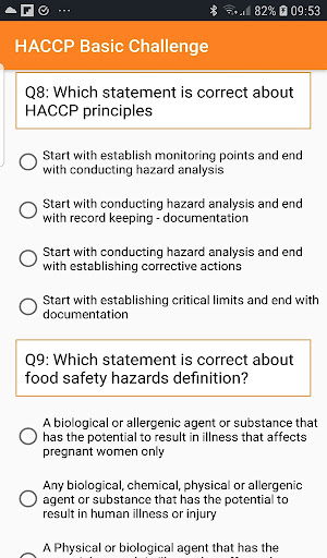 HACCP Basic Challenge Screen 3