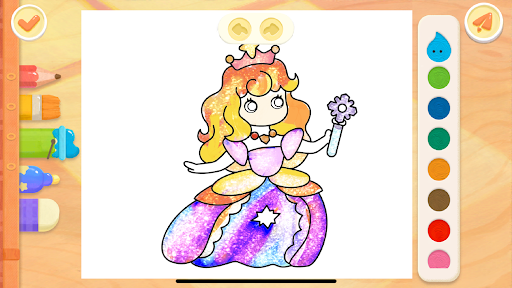 Android application bekids Princess Coloring Book screenshort