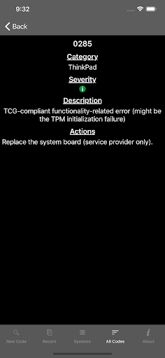 Screenshot of Lenovo PC Diagnostics 2.0