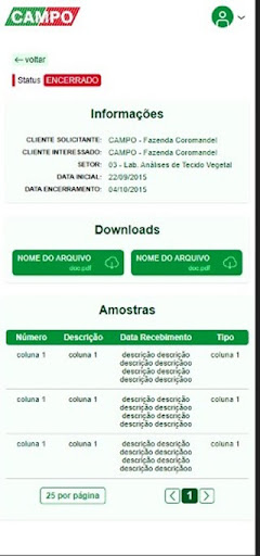 Campo Resultados Screen 2