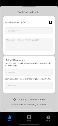 Android application Pusher screenshort