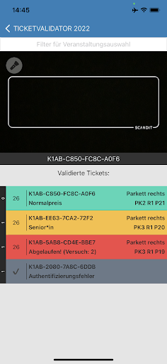 bilettix.net Ticketvalidator Screen 2
