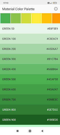 Material Color Palette Screen 2