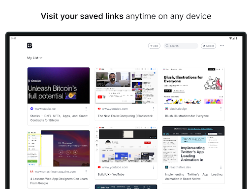Screenshot of Brace.to - Bookmark Manager